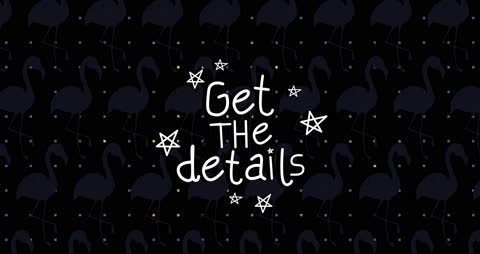 Inspirational Education Message with Flamingo Pattern Background