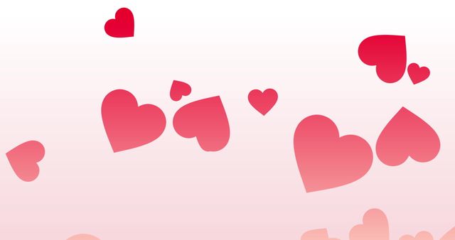 Floating Red and Pink Heart Gradient Background - Download Free Stock Images Pikwizard.com