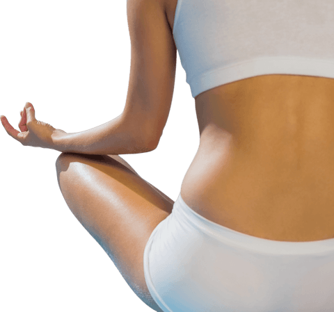 Transparent Woman Practicing Yoga Meditation in White Sportswear - Download Free Stock Videos Pikwizard.com
