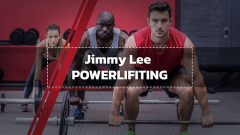 Powerlifters concentrate on lifting, showing intensity and strength