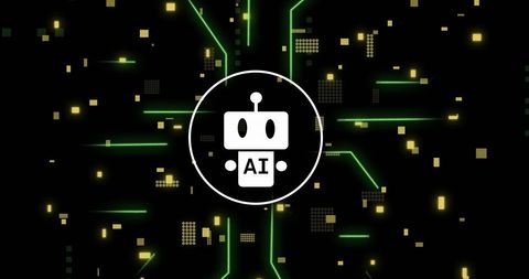 AI Data Processing Over Circuit Board Design - Download Free Stock Images Pikwizard.com