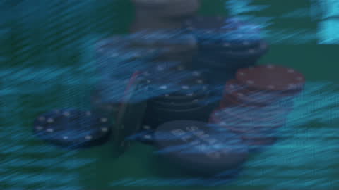 Digital Data Overlay on Casino Chips for Modern Tech and Gambling