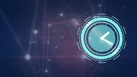 Digital Clock with Network Connection Visualizations