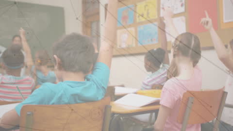 Diverse Students Engaged in Digital Classroom Learning