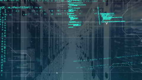 Digital Data Processing Over Advanced IT Server Room