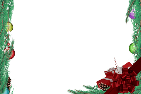 transparent fir branch frame with holiday decorations - Download Free Stock Videos Pikwizard.com