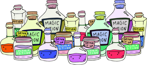Assortment of Transparent Magic Potion Jars in Pastel Tones - Download Free Stock Videos Pikwizard.com