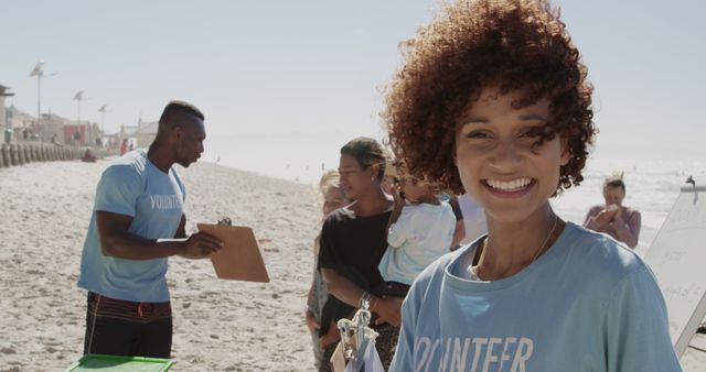 Group of Volunteers Organizing Beach Cleanup Event - Download Free Stock Images Pikwizard.com