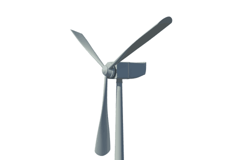 transparent illustration of a three-blade white windmill vector - Download Free Stock Videos Pikwizard.com