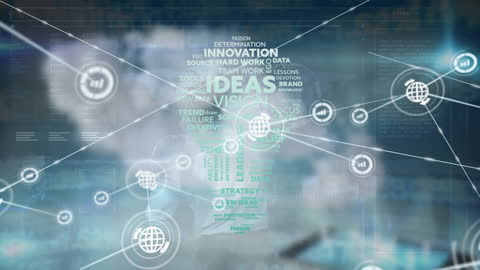 Innovative Digital Network Over Business Concept Texts