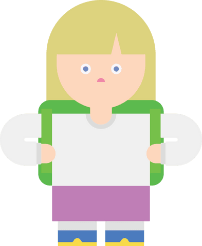 Shocked Schoolgirl with Backpack on Transparent Background - Download Free Stock Videos Pikwizard.com