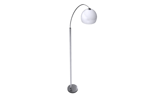 modern arching chrome floor lamp on transparent background - Download Free Stock Videos Pikwizard.com