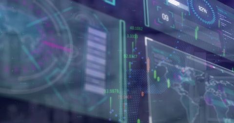 Digital Financial Data Display with Global Interface - Download Free Stock Images Pikwizard.com