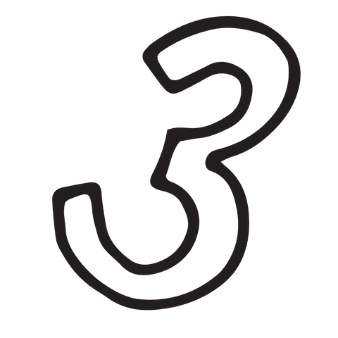 Transparent Black Outline Number Three Illustration - Download Free Stock Videos Pikwizard.com