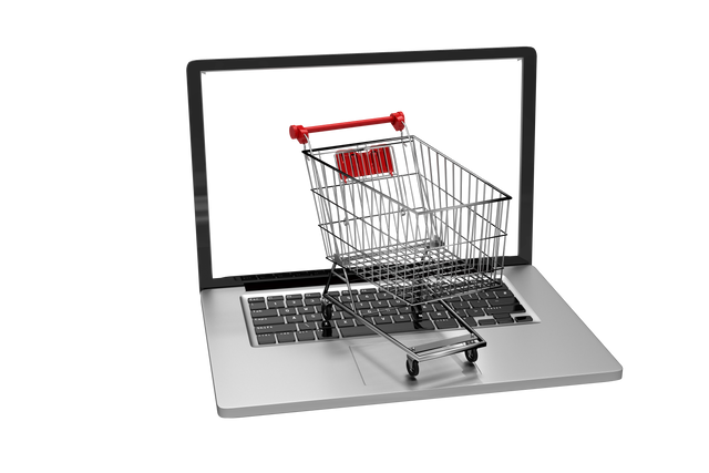 Shopping Cart on Laptop Burl Rate: Transparent Background, Online Shopping Concept - Download Free Stock Videos Pikwizard.com