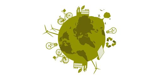 eco-friendly earth illustration with symbols of sustainability - Download Free Stock Images Pikwizard.com