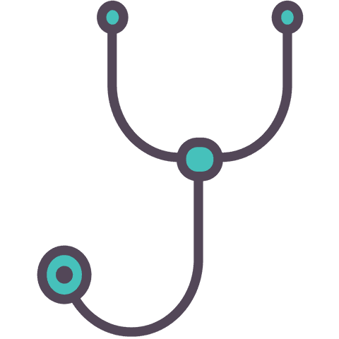 Illustration of stethoscope symbol on transparent background