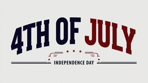 Festive 4th of july design with independence day text and stars