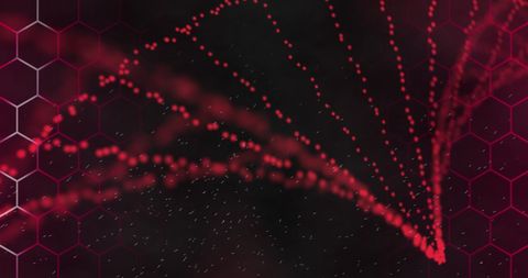 Abstract Red Particle Flow Forms Twisting Grid - Download Free Stock Images Pikwizard.com