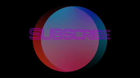 Digital Subscribe Button with Holographic Circles Design