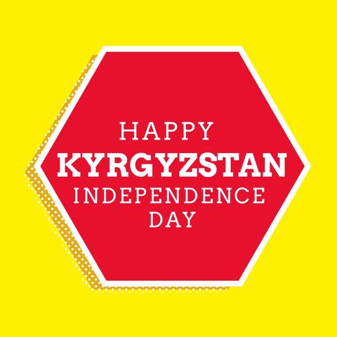 celebratory kyrgyzstan independence day greeting design - Download Free Stock Templates Pikwizard.com