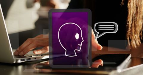 Artificial Intelligence Data Processing with Tablet in Office Environment - Download Free Stock Images Pikwizard.com