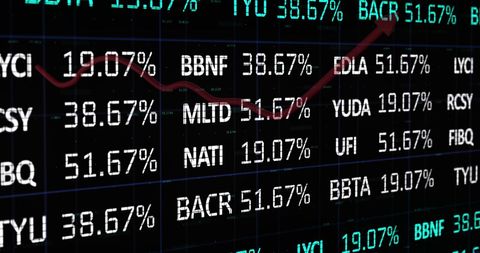 Dynamic Stock Market Digital Display with Graphs and Statistics - Download Free Stock Images Pikwizard.com