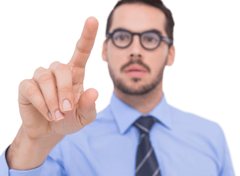 Transparent Businessman with Glasses Pointing - Download Free Stock Videos Pikwizard.com