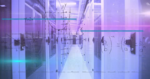 Mathematical Concepts Overlay on Modern Server Data Center