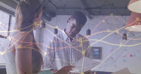 Coworkers Collaborating on Data Analysis with Network Visualization