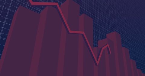 Abstract Financial Data Visualization with Declining Graph - Download Free Stock Images Pikwizard.com