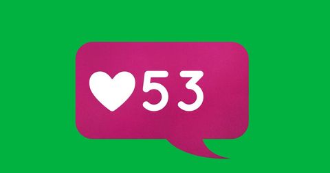 Heart Icon in Chat Box Indicating Increasing Engagement on Green Background - Download Free Stock Images Pikwizard.com