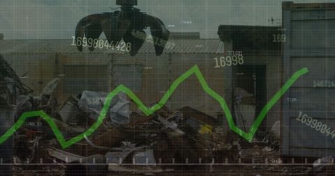 Statistical analysis merging with junkyard operations: interface technology visualized