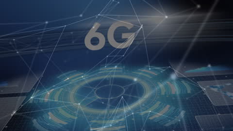 Futuristic 6G Networking Technology Concept Animation