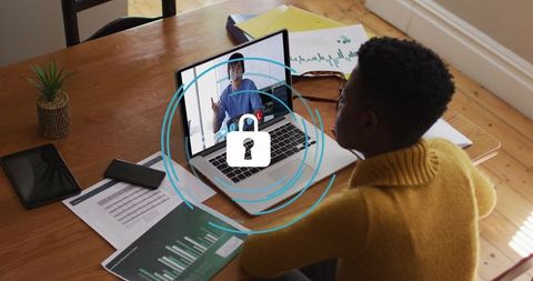 Secure online meeting for remote business discussion