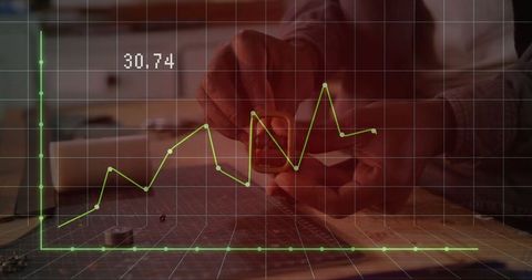 Craftsman measuring precision component with caliper and grid overlay