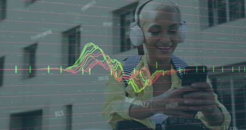 enjoying music with business data overlays - Download Free Stock Images Pikwizard.com