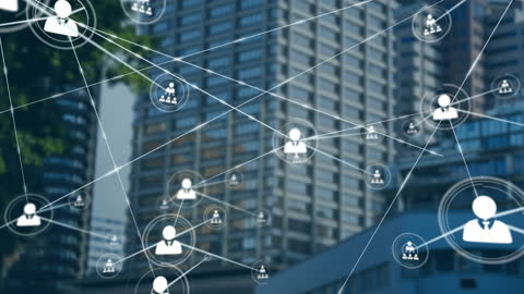 Digital Connectivity Concept Over Cityscape