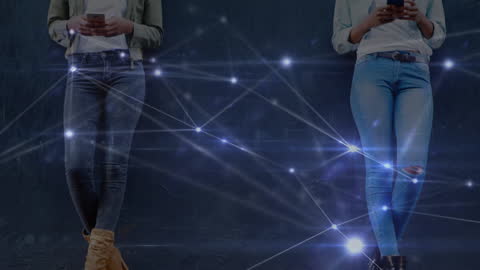 Connected Twin Sisters Using Smartphones with Digital Network Overlay