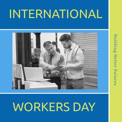 Celebrating International Workers Day with Warehouse Scene - Download Free Stock Templates Pikwizard.com