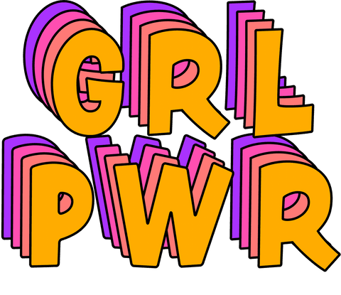 3d retro transparent girl power slogan text - Download Free Stock Videos Pikwizard.com