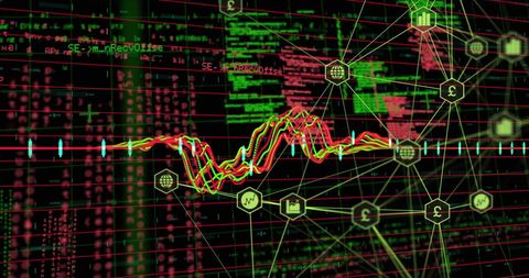Digital Network Connections Visualization with Data Analysis Graphs - Download Free Stock Images Pikwizard.com