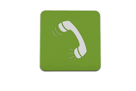 Green phone icon on transparent background digital illustration