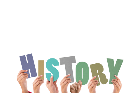 hands holding colorful history letters with transparent background - Download Free Stock Videos Pikwizard.com