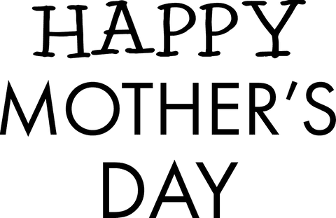 Happy mother's day text on transparent background for celebration design