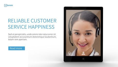 Smiling Woman with Headset Representing Customer Support - Download Free Stock Templates Pikwizard.com