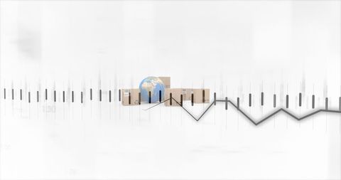 Global shipping trends and data analytics concept