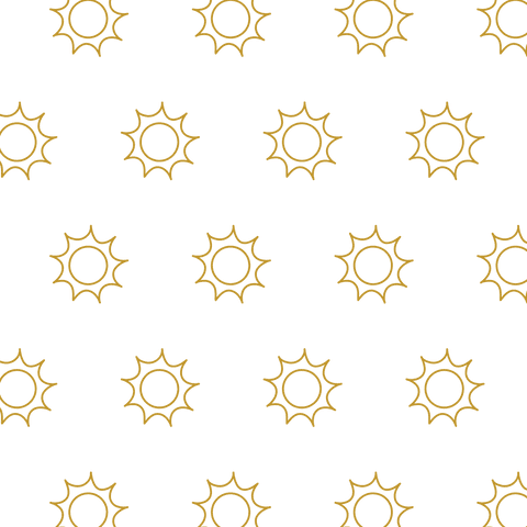 Yellow sun pattern with transparent background decorative vector