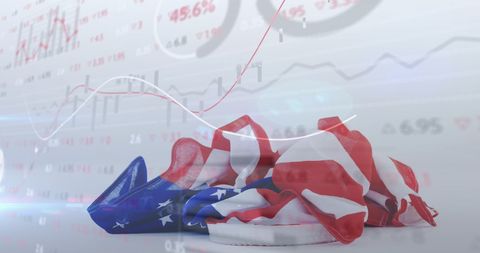 us patriotic theme mixed with financial market downturn - Download Free Stock Images Pikwizard.com