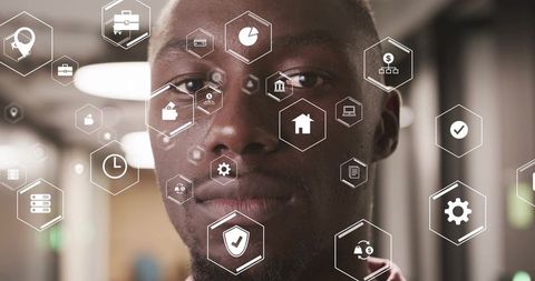 African Male Executive in Digital Interface Environment